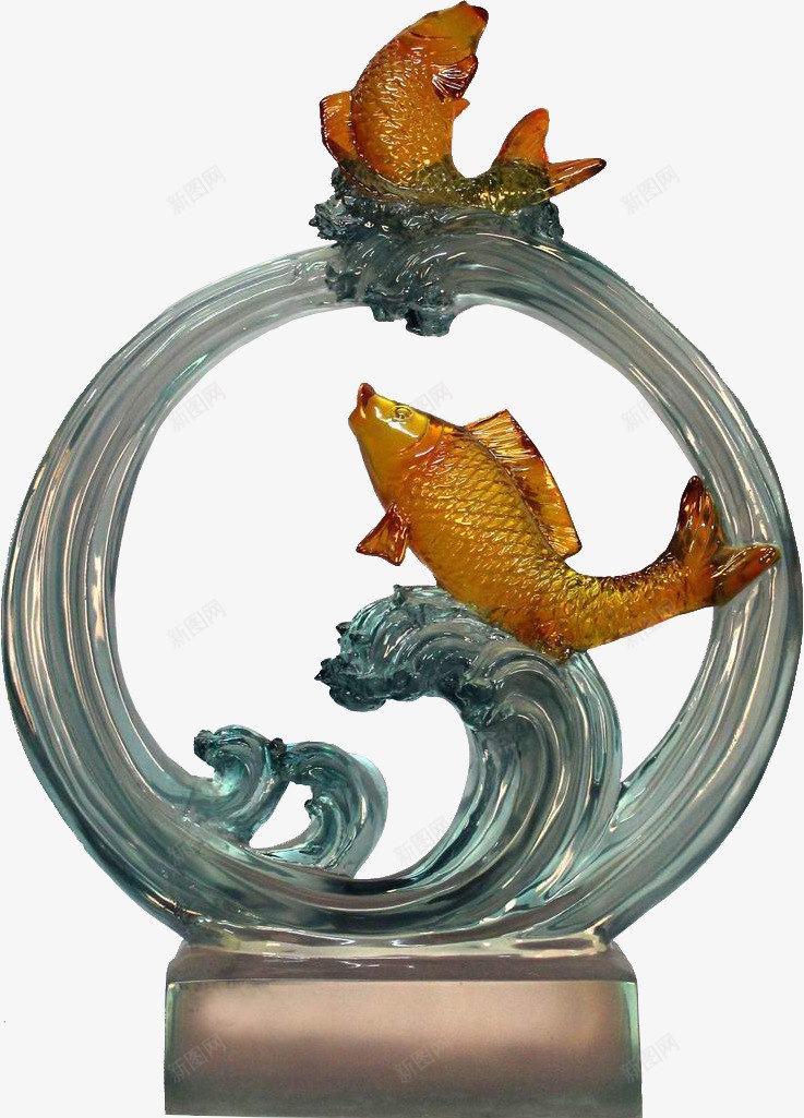 玻璃金鱼摆件png免抠素材_新图网 https://ixintu.com PNG 工艺品 工艺摆件 玻璃金鱼 金鱼