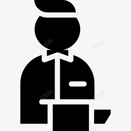 服务员图标png_新图网 https://ixintu.com 人 仆人 孩子 服务员 男人 管家 食品和餐厅