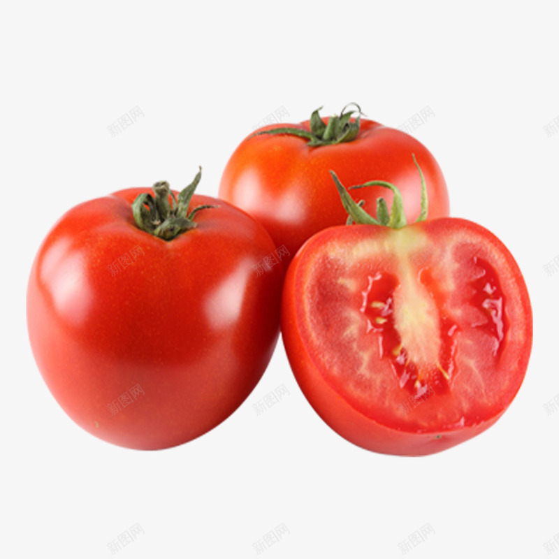 新鲜西红柿png免抠素材_新图网 https://ixintu.com 切开的番茄 果蔬 番茄 西红柿