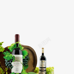 装饰的葡萄酒psd免抠素材_新图网 https://ixintu.com 红酒 葡萄 葡萄酒 装饰 酒