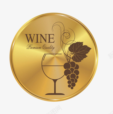 酒杯葡萄logo图标图标