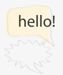 hello线条对话框素材