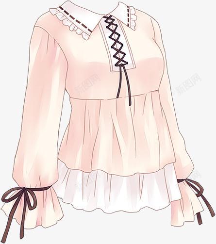 女孩衣服png免抠素材_新图网 https://ixintu.com 上衣 女孩 手绘 衣服