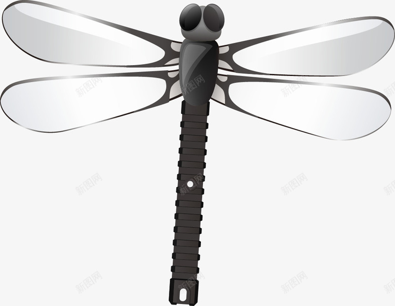 蜻蜓矢量图eps免抠素材_新图网 https://ixintu.com 免费矢量下载 机械 翅膀 蜻蜓 矢量图