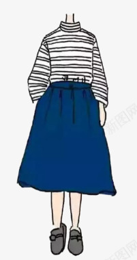手绘女孩图标图标