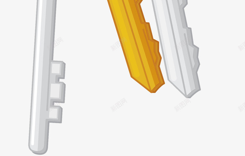 钥匙环上的3把钥匙png免抠素材_新图网 https://ixintu.com 别致 吊坠 坠子 坠物 小饰品 点缀 装饰 钥匙扣 钥匙环 饰品