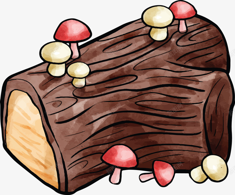 蘑菇装饰树桩蛋糕矢量图ai免抠素材_新图网 https://ixintu.com 手绘风 树桩蛋糕 矢量png 蘑菇 蘑菇点缀 蛋糕 矢量图