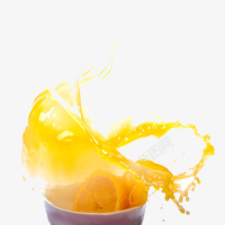 橙汁飞溅素材