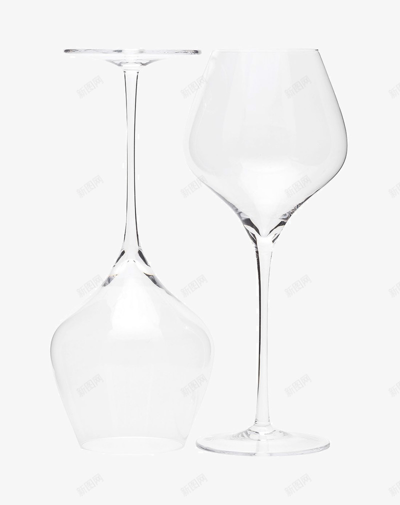 两个对立的酒杯png免抠素材_新图网 https://ixintu.com 玻璃材质 红酒杯 透明红酒杯 酒杯 高脚杯