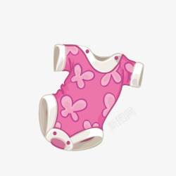 粉色花瓣婴儿衣服素材