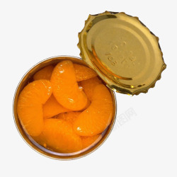 被打开的罐头橘子罐头高清图片