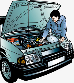 车辆维修保养修车的人高清图片