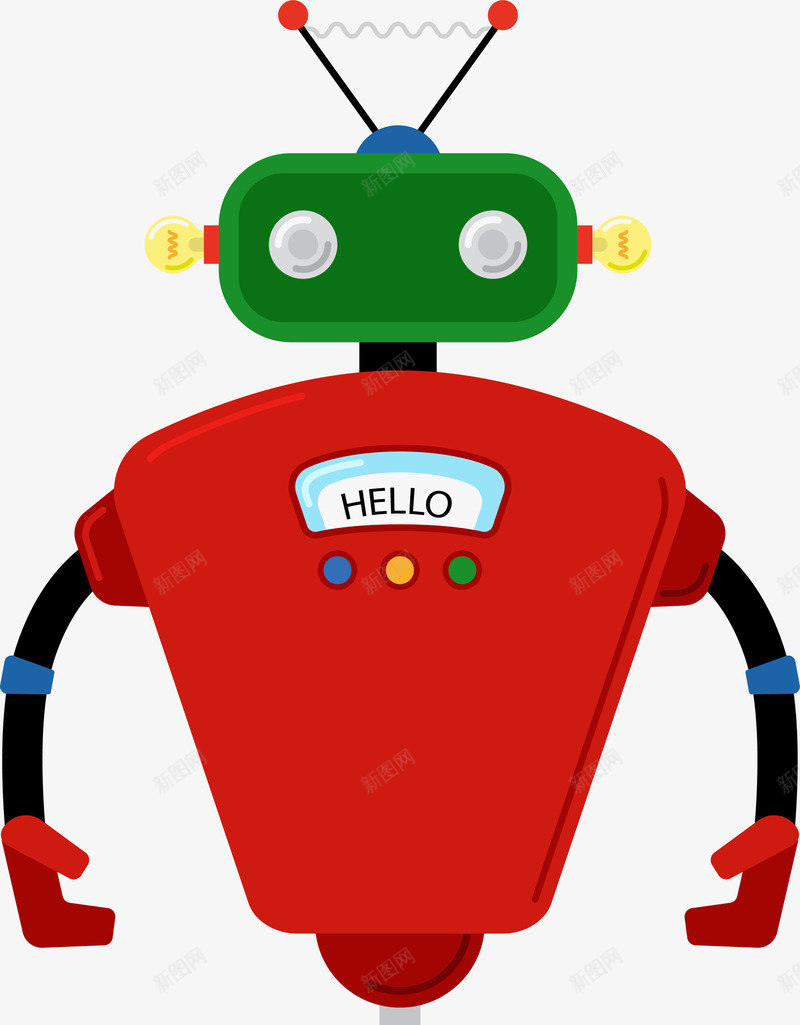 红色卡通机器人png免抠素材_新图网 https://ixintu.com hello 卡通机械 智能机器人 未来科技 红色机器人 装饰图案