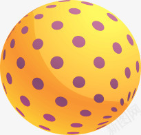 黄色可爱波点圆球png免抠素材_新图网 https://ixintu.com 可爱 圆球 黄色