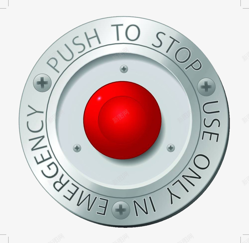 红色警报按钮图标png_新图网 https://ixintu.com 危险 危险提示 危险标识 危险预示 按钮 提示 提醒 紧急 红色预警 警告 警惕 警报 警示 预示 预警