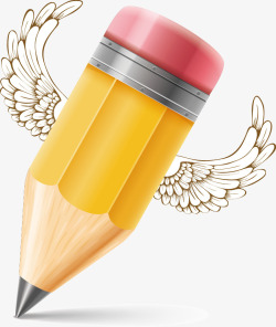 写实的翅膀卡通写实翅膀铅笔高清图片