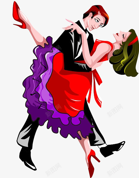 卡通结婚跳舞的男女png免抠素材_新图网 https://ixintu.com 免抠结婚的人 卡通 新娘 新郎 红色的衣服 结婚 跳舞的男女