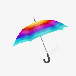彩色小雨伞手绘彩色漂亮雨伞高清图片