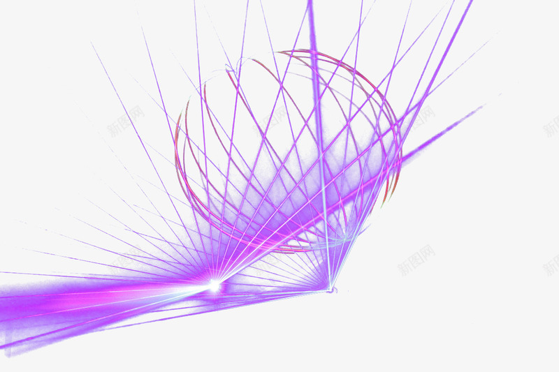 紫色光效射线png免抠素材_新图网 https://ixintu.com 光效 光线 射线 弧线 激光 激光射线 紫色