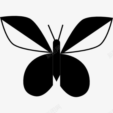 蝴蝶的翅膀像叶子图标图标