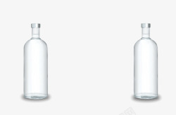 透明的酒瓶素材
