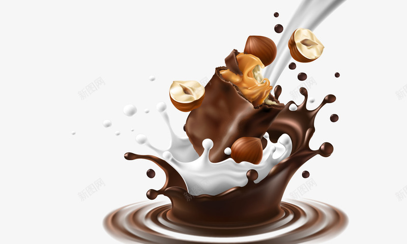 巧克力糖矢量图eps免抠素材_新图网 https://ixintu.com PNG免抠图下载 广告 液体 牛奶 糖果 装饰 矢量图