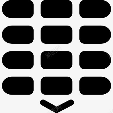 隐藏电话键盘接口符号图标图标