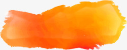 手绘橙色墨迹矢量图素材