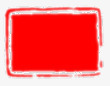 长方形红色墨迹元素素材
