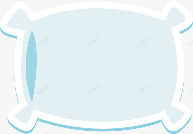 蓝色创意枕头矢量图ai免抠素材_新图网 https://ixintu.com 产品实物 创意 卡通 枕头 漂亮 蓝色 设计 矢量图