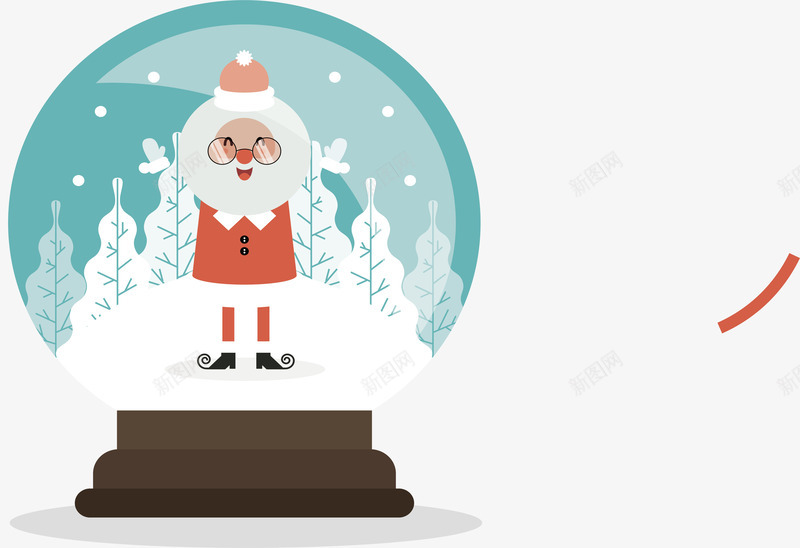 可爱圣诞老人水晶球png免抠素材_新图网 https://ixintu.com 下雪圣诞 可爱圣诞老人 圣诞水晶球 圣诞老人 水晶球 矢量png