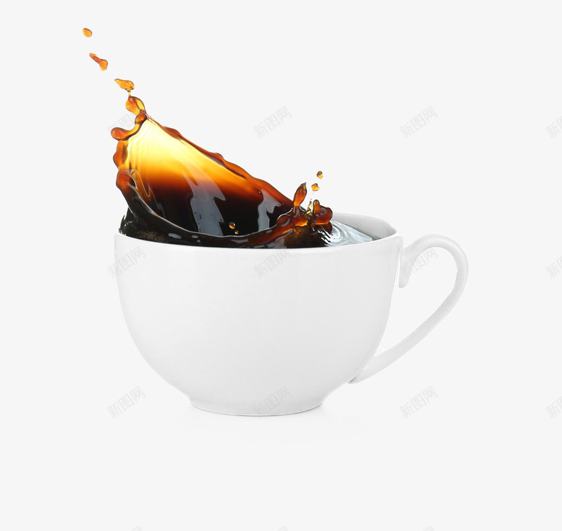 飞溅的咖啡psd免抠素材_新图网 https://ixintu.com 咖啡 咖啡杯 杯子 飞溅的咖啡