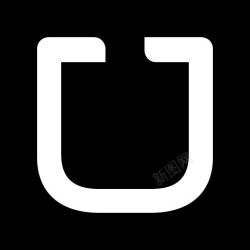 Uber优步中国旅游app优步社交黑色按钮图标高清图片