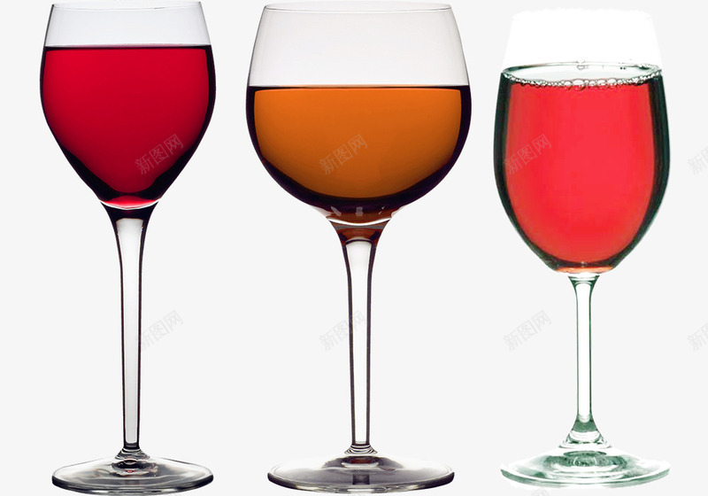 不同样式的葡萄酒杯psd免抠素材_新图网 https://ixintu.com 不同样式风格 奢侈品素材 杯具素材 玻璃酒杯 葡萄酒