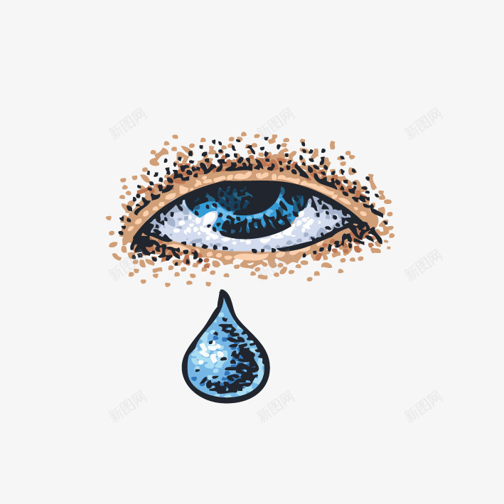 流泪的眼睛犀利眼神png免抠素材_新图网 https://ixintu.com png格式 个性设计 流泪的眼睛 犀利 犀利的眼神 眼神 蓝色