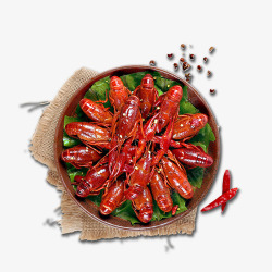 新鲜食材鲜枸杞产品实物麻辣小龙虾高清图片