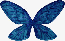 蓝色蝴蝶翅膀素材