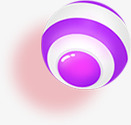紫色条纹卡通圆球效果素材