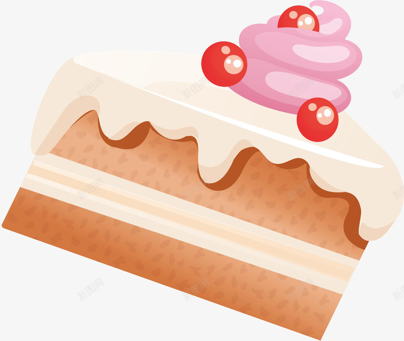 粉色的冰激凌蛋糕矢量图ai免抠素材_新图网 https://ixintu.com 甜点 甜蜜 童年 粉色 糖弹 糖果 糖球 糖纸 糖衣 矢量图