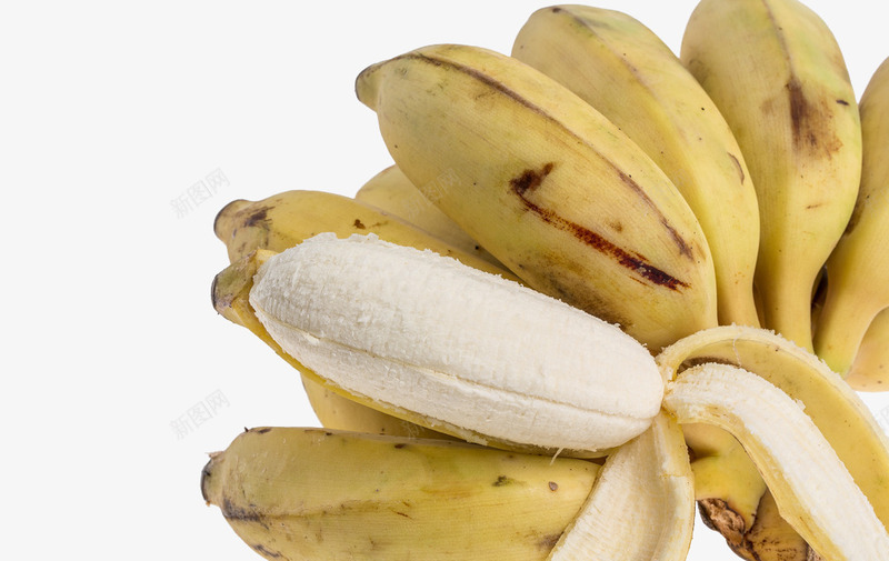 芭蕉png免抠素材_新图网 https://ixintu.com 奶蕉 小米蕉 帝王蕉 新鲜水果 果肉 水果 热带水果 美食 香蕉