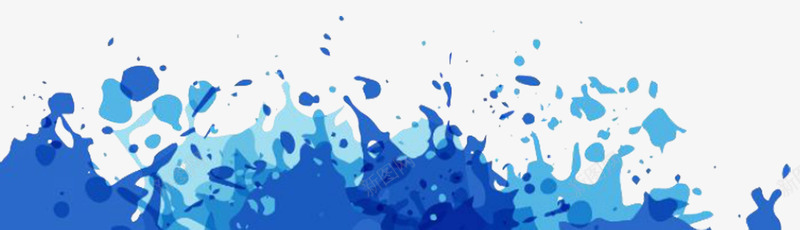 蓝色墨迹海报png免抠素材_新图网 https://ixintu.com 创意 商务 海报设计 蓝色免抠png元素