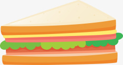 黄色三明治黄色立体美味三明治高清图片