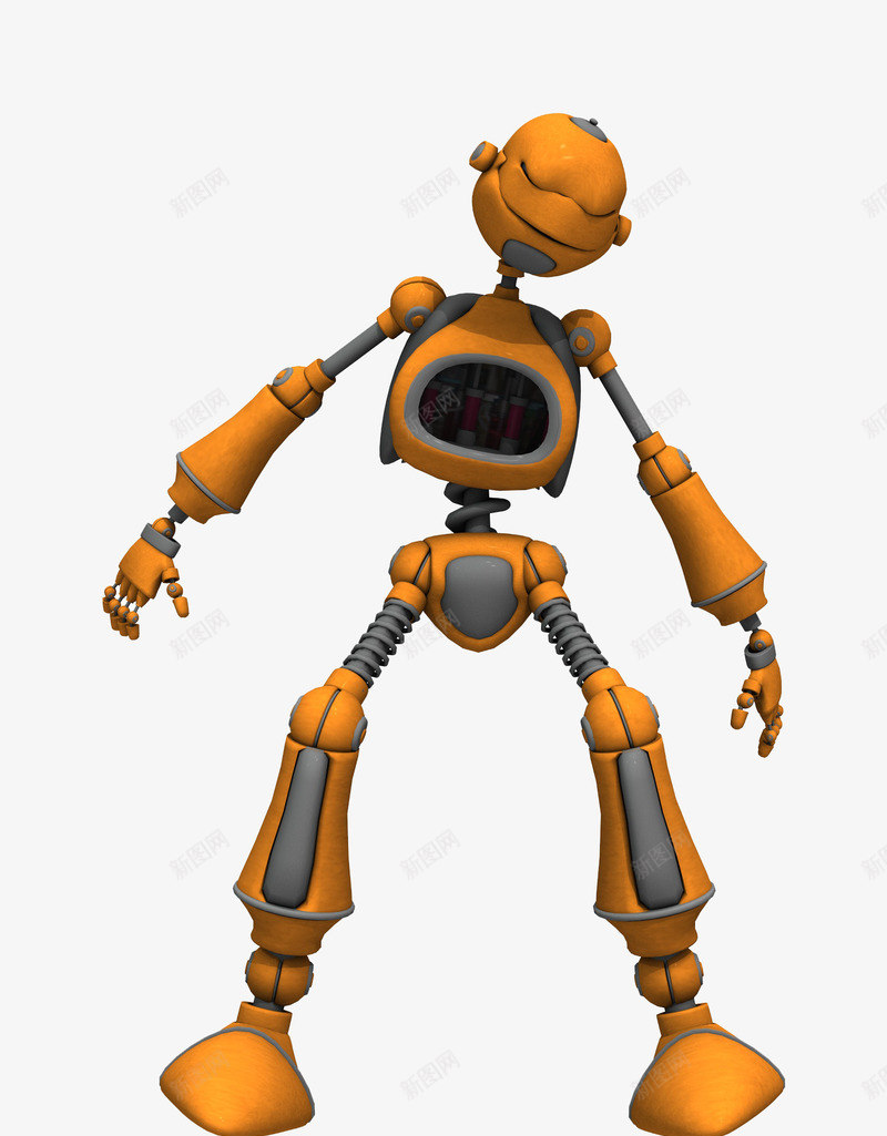 黄色智能机器人png免抠素材_新图网 https://ixintu.com 人工智能 卡通平面 手绘彩绘 智能机器人 机械人 现代科技 肢体动作