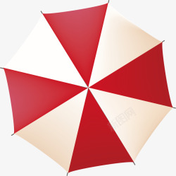 红白雨伞漂亮的雨伞矢量图高清图片