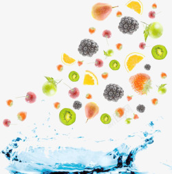葡萄漂浮素材水果高清图片