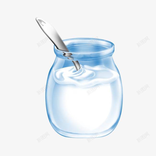 牛奶瓶psd免抠素材_新图网 https://ixintu.com 勺子 牛奶 牛奶瓶 玻璃瓶