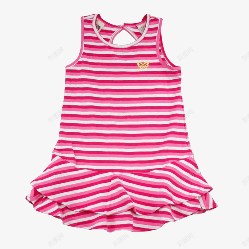产品实物婴儿裙子png免抠素材_新图网 https://ixintu.com 婴儿衣服 条纹 红白条纹 裙子
