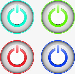 电脑电源彩盒电源开关按钮高清图片