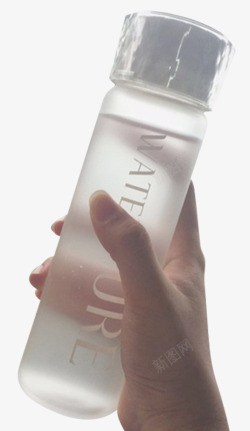 女生水杯韩版磨砂透明便携防漏水杯高清图片