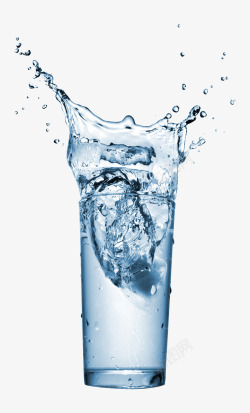 溅出的水晃动的水杯高清图片